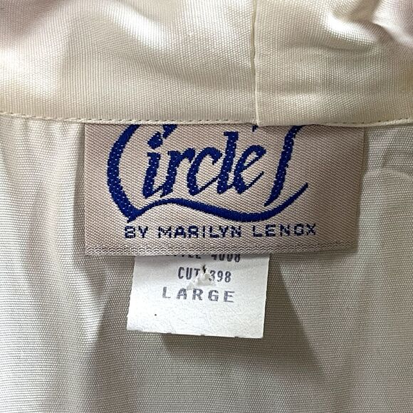 Circle T Marilyn Lenox 70s Western Look Womens Shirt Corset Back Large Cream - Picture 4 of 8